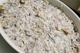 Салат слоеный с шампиньонами Салат слоеный с шампиньонами