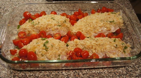 Курица с помидорами черри Курица с помидорами черри