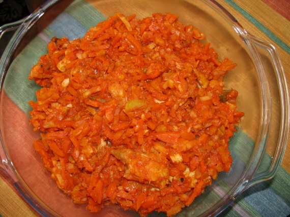 Рыба жареная с овощами Рыба жареная с овощами