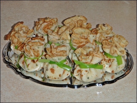 Блинные мешочки с начинкой Блинные мешочки с начинкой