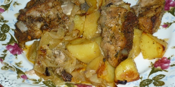 Запеченная картошка с мясом Запеченная картошка с мясом
