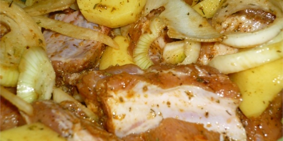 Запеченная картошка с мясом Запеченная картошка с мясом