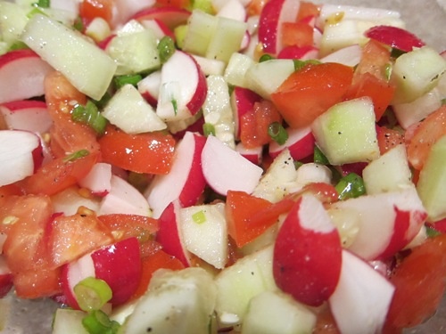Овощной салат с маслом Овощной салат с маслом