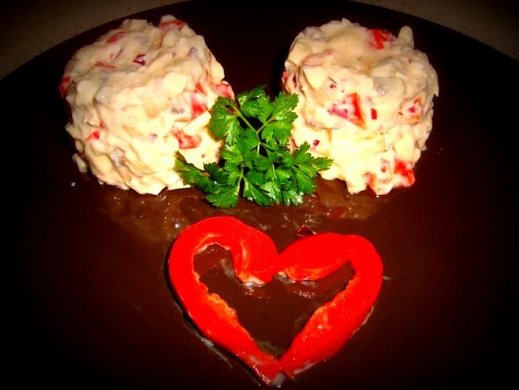 Салат с языком и перцем Салат с языком и перцем