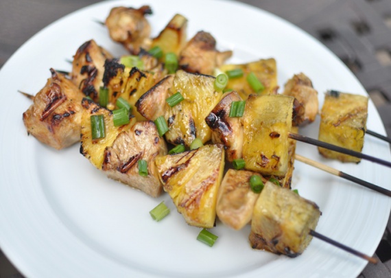 Куриный шашлык с ананасом Куриный шашлык с ананасом