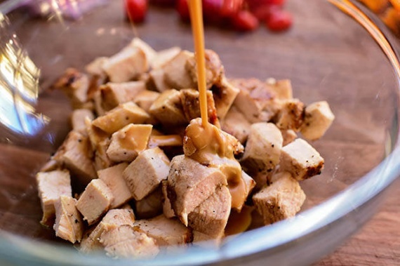 Салат с мандаринами и курицей Салат с мандаринами и курицей