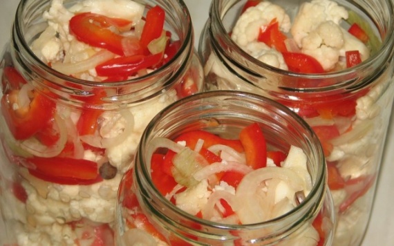 Цветная капуста с овощами на зиму Цветная капуста с овощами на зиму