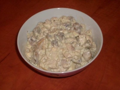 Салат куриный с шампиньонами Салат куриный с шампиньонами