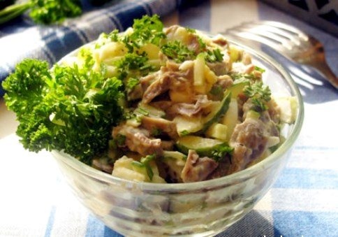 Салат из куриных желудков Салат из куриных желудков