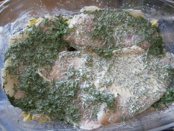 Запеченная рыба с макаронами Запеченная рыба с макаронами