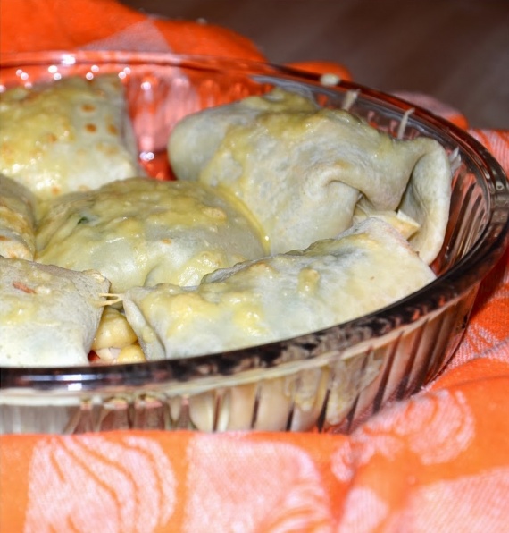 Блины с курицей и шпинатом Блины с курицей и шпинатом