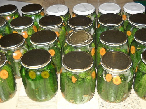 Огурцы маринованные с морковью и луком на зиму Огурцы маринованные с морковью и луком на зиму