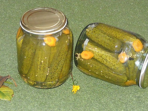 Огурцы маринованные с морковью и луком на зиму Огурцы маринованные с морковью и луком на зиму