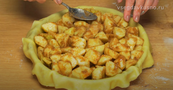 Яблочный пирог с корицей и мускатным орехом Яблочный пирог с корицей и мускатным орехом