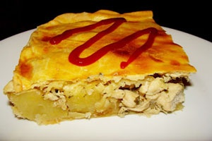 Курник с курицей и картошкой Курник с курицей и картошкой