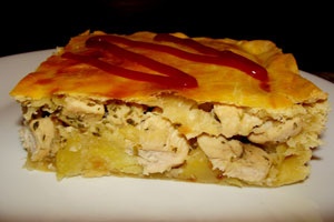 Курник с курицей и картошкой Курник с курицей и картошкой