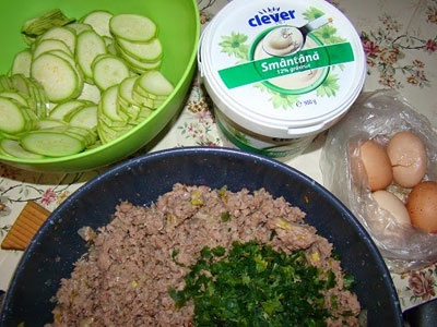 Мясная запеканка с кабачками Мясная запеканка с кабачками