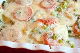 Картошка по-французски с курицей Картошка по-французски с курицей