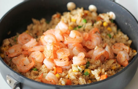 Рис с креветками и овощами Рис с креветками и овощами
