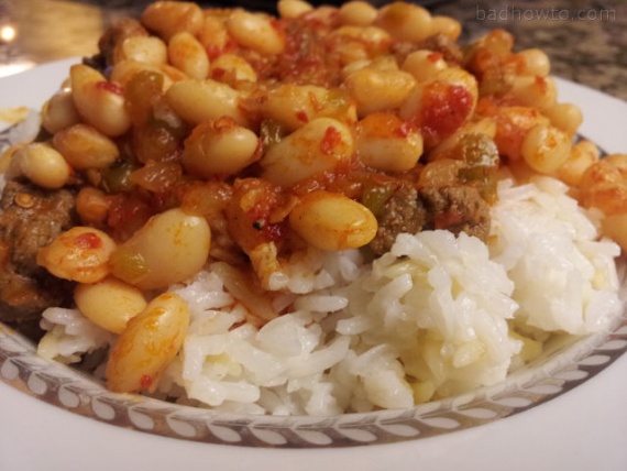 Фасоль тушеная с мясом Фасоль тушеная с мясом