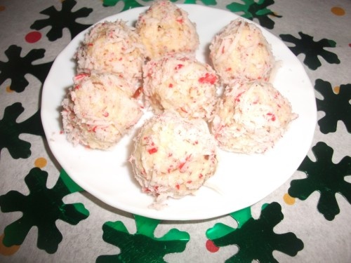 Закуска "Рафаэлло" с крабовыми палочками Закуска "Рафаэлло" с крабовыми палочками