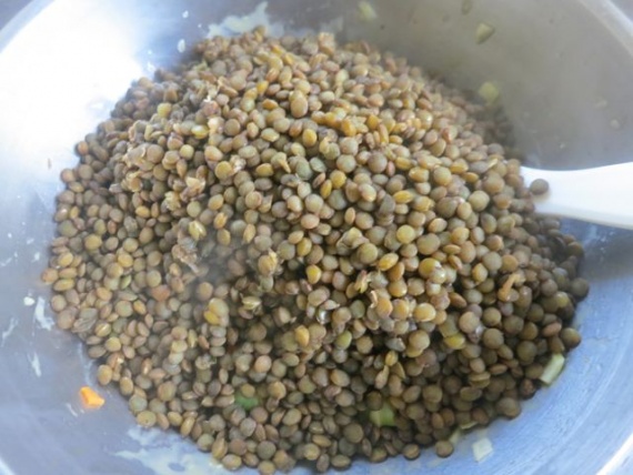 Салат из чечевицы с овощами Салат из чечевицы с овощами