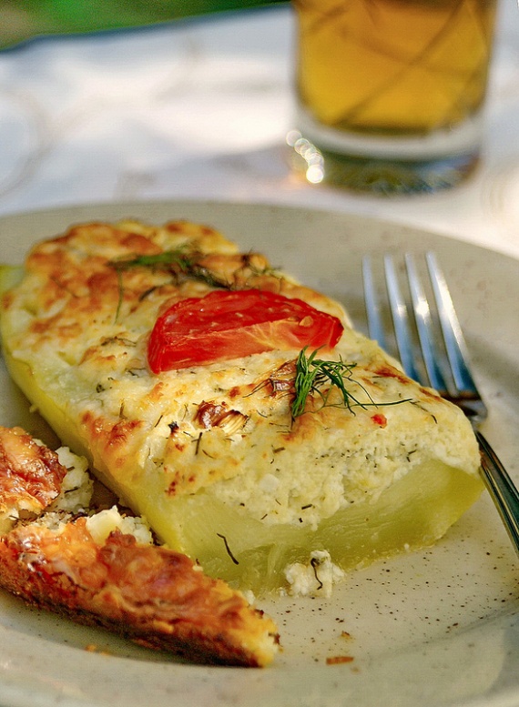 Кабачки, фаршированные творогом Кабачки, фаршированные творогом