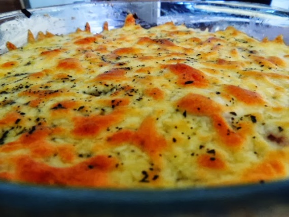 Запеканка с рисом, сыром и колбасой Запеканка с рисом, сыром и колбасой