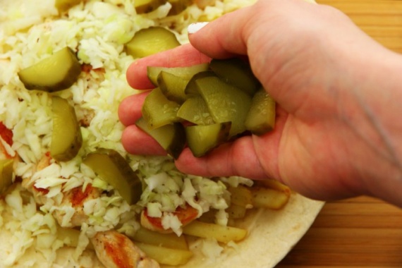Шаурма с курицей и картошкой Шаурма с курицей и картошкой