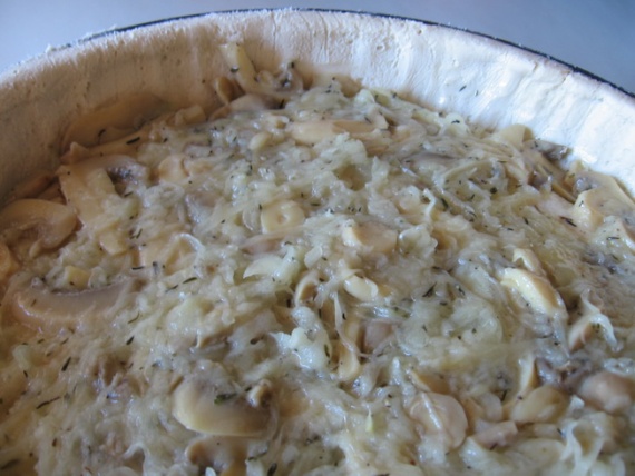 Тарт с картофелем, грибами и луком Тарт с картофелем, грибами и луком
