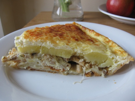 Тарт с картофелем, грибами и луком Тарт с картофелем, грибами и луком