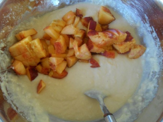 Картофельные оладьи с персиками Картофельные оладьи с персиками