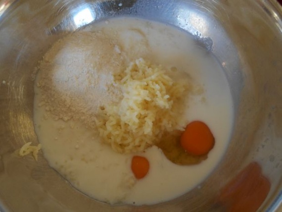 Картофельные оладьи с персиками Картофельные оладьи с персиками