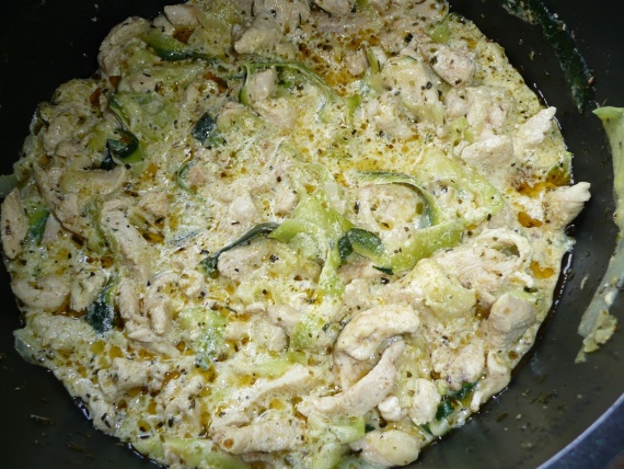 Паста с курицей и цуккини Паста с курицей и цуккини