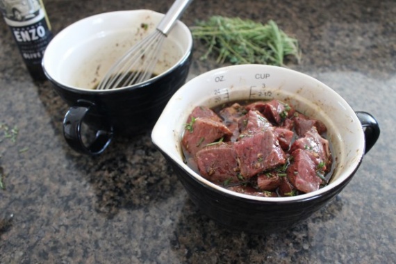 Шашлык из мяса и картофеля Шашлык из мяса и картофеля