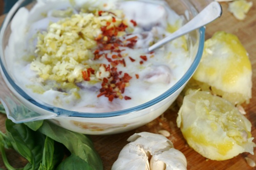 Куриный шашлык с лимоном Куриный шашлык с лимоном