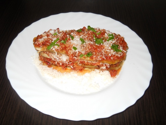 Курица с баклажанами а-ля лазанья Курица с баклажанами а-ля лазанья