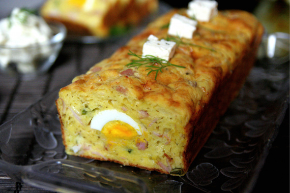 Закусочный кекс с яйцами Закусочный кекс с яйцами