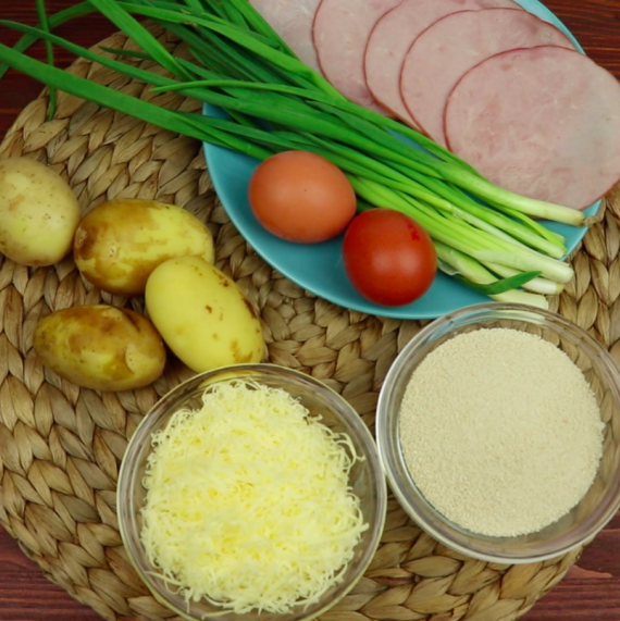 Картофельные котлеты с ветчиной и сыром на сковороде Картофельные котлеты с ветчиной и сыром на сковороде