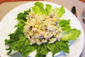 Салат с рисом и креветками Салат с рисом и креветками