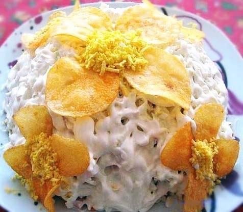 Салат "Орхидея" с курицей Салат "Орхидея" с курицей