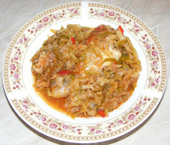 Капуста с курицей Капуста с курицей