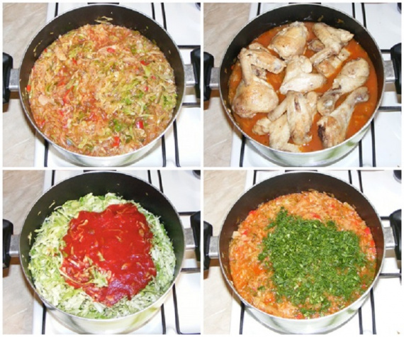 Капуста с курицей Капуста с курицей