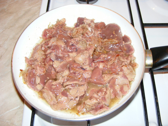 Куриная печень в пиве Куриная печень в пиве