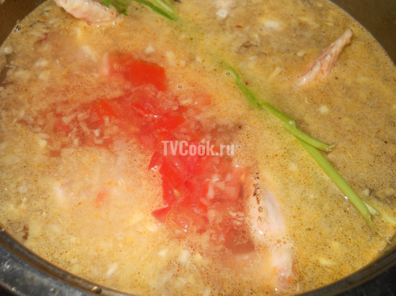 Томатный Куриный суп с овощами Томатный Куриный суп с овощами