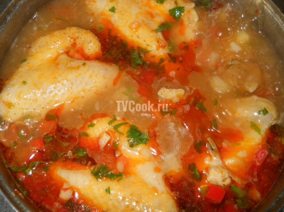 Томатный Куриный суп с овощами Томатный Куриный суп с овощами