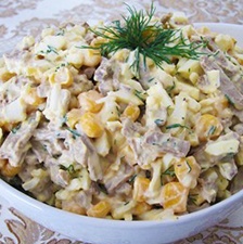 Салат с печенью и луком Салат с печенью и луком