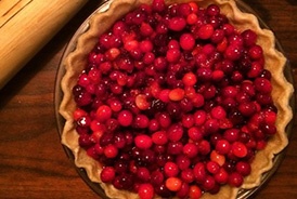 Открытый пирог с брусникой Открытый пирог с брусникой