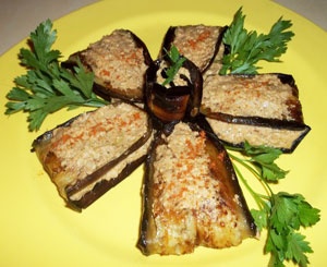 Баклажаны с орехами и чесноком Баклажаны с орехами и чесноком