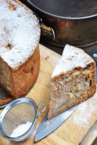 Шарлотка с яблоками и корицей Шарлотка с яблоками и корицей